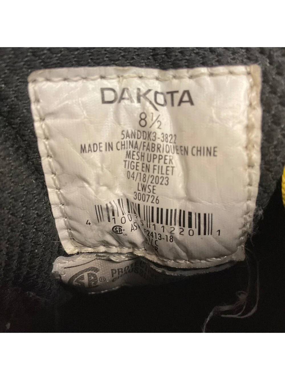 Dakota Men's Mid-Cut CTCP Lightweight Athletic Safety Shoes 3822 Black Size 8.5M